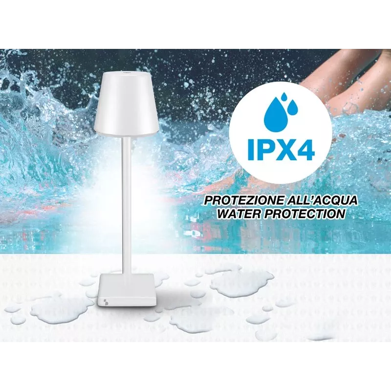 Lámpara de mesa recargable Beper P201UTP102, interruptor táctil, 2 W