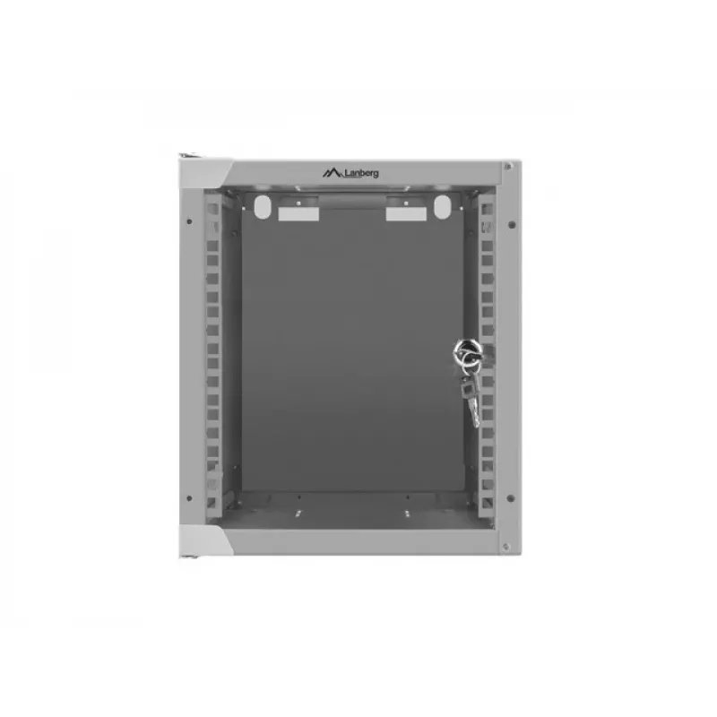 Lanberg WF10-2306-10S armario rack mural de 10" 6U, 336×280×310 mm, puerta de cristal, 20 kg, gris (RAL 7035)