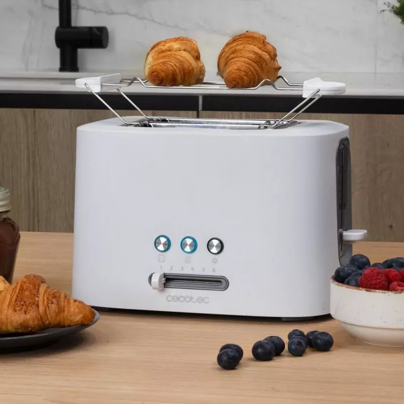 Tostadora Toast&Taste 9000 Double blanca (blanca, 980 vatios, para 2 rebanadas de pan de molde)