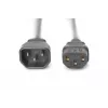 Digitus ASSMANN - Cable de alimentación - IEC 60320 C14 a IEC 60320 C13 - AC 250 V - 1,2 m - moldeado - Negro (AK-440201-012-S)
