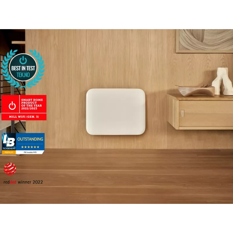Emisor térmico Mill PA400WIFI4 400W apto para 4-6 m² blanco IPX4