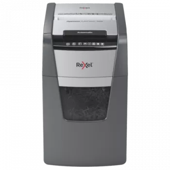 Destructora de papel automática Rexel Optimum AutoFeed+ 150X con corte en partículas P4