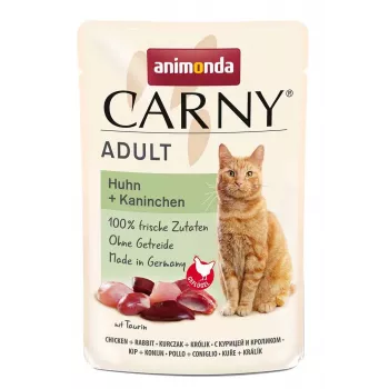 ANIMONDA Carny Adult Pollo y conejo - Comida húmeda para gatos - 85 g