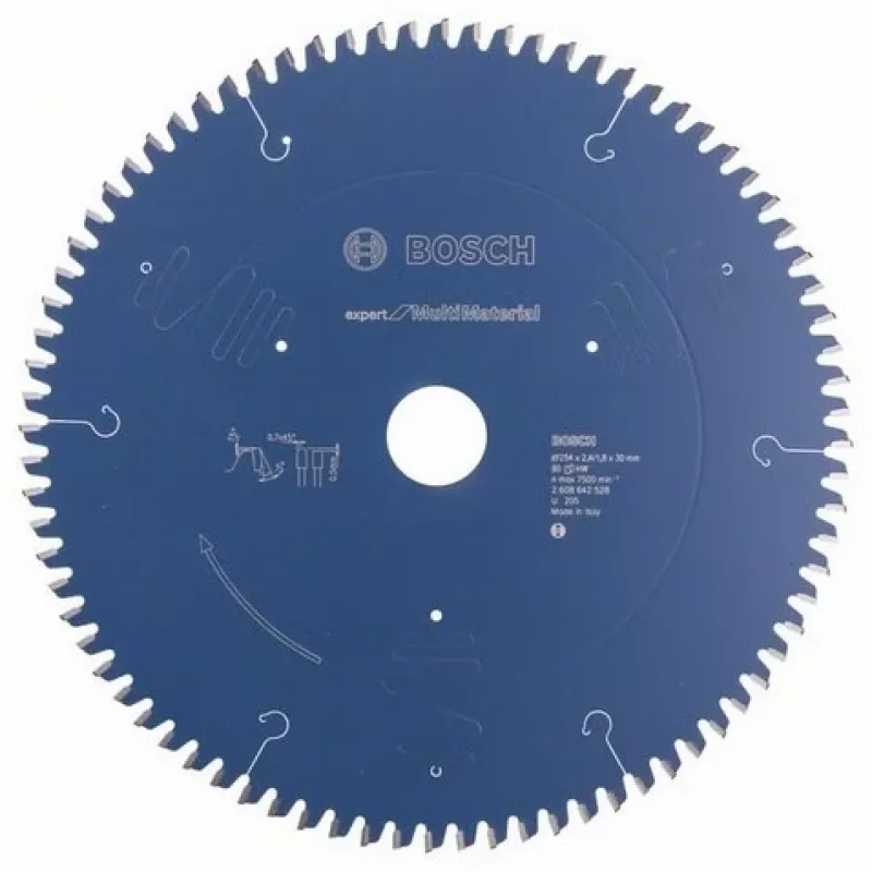 Bosch 2608642528 Expert for Multi Material disco de sierra circular, 254 mm, orificio de 30 mm, 2,4 mm, 80 dientes