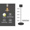 Beper P201UTP306 lámpara LED recargable de altura regulable, de pie y montable en pared, 2,3 W, regulable, negra