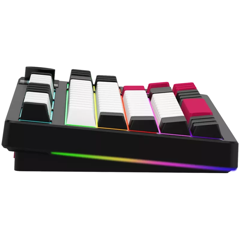 LORGAR KBP70TKLW, teclado gaming mecánico inalámbrico TKL Pro, negro/rojo, distribución EN