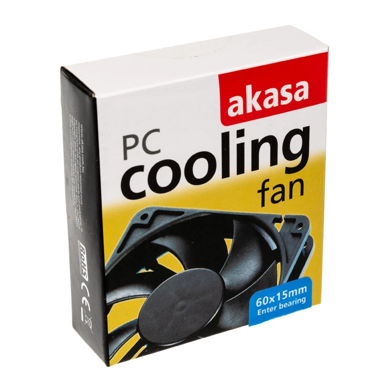 Ventilador de refrigeración Akasa AK-6015MS 60×60×15 mm, 12V DC, negro