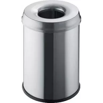 Cubo de basura Helit H2515400 redondo acero gris (H2515400)