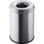 Cubo de basura Helit H2515400 redondo acero gris (H2515400)