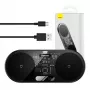 Cargador inalámbrico 2 en 1 20W con pantalla LED digital Baseus para auriculares negro