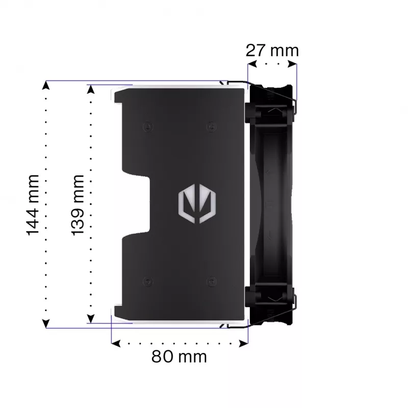ENDORFY Fortis 5 ARGB disipador de CPU por aire, negro