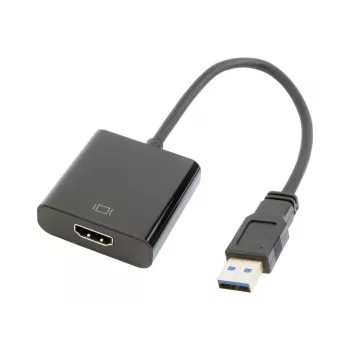 Adaptador gráfico USB GEMBIRD A-USB3-HDMI-02, salida HDMI, hasta 1920x1080, negro, 36 g