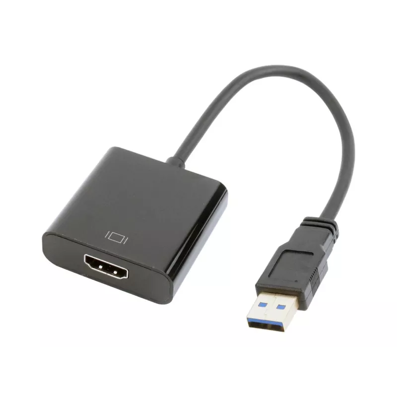 Adaptador gráfico USB GEMBIRD A-USB3-HDMI-02, salida HDMI, hasta 1920x1080, negro, 36 g