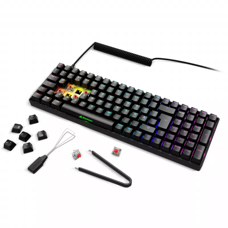 Teclado gaming Sharkoon SGK50 S2 RF Wireless QWERTZ Alemán