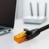Cable de red QOLTEC CAT6, 2×RJ45, 20 m, negro