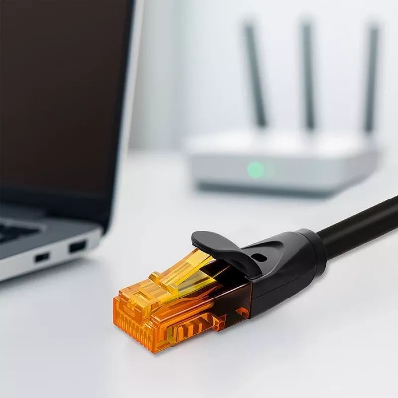 Cable de red QOLTEC CAT6, 2×RJ45, 20 m, negro
