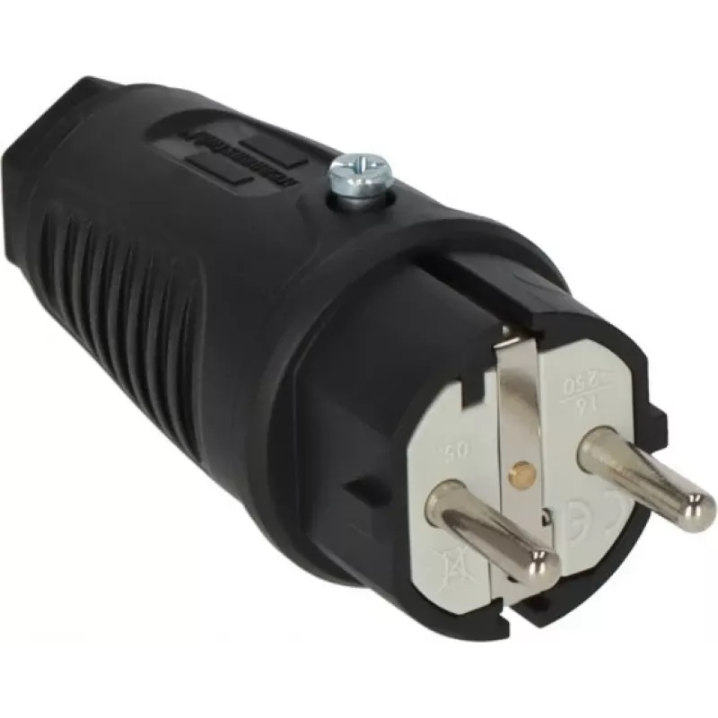 Conector macho eléctrico tipo E/F Brennenstuhl 1082040020 negro 230V 16A