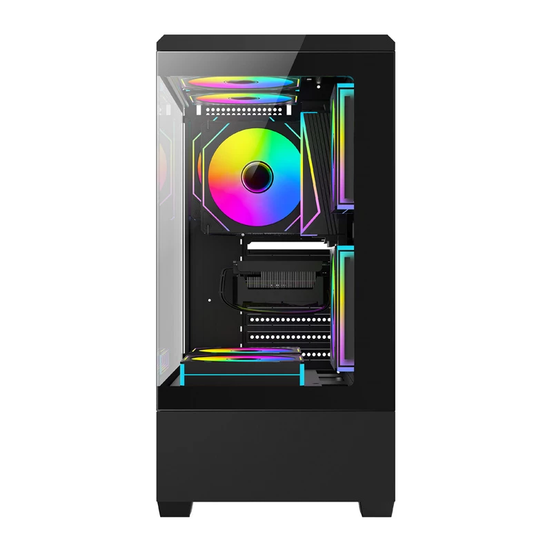 Caja de PC Darkflash C365 (negra) con 5 ventiladores incluidos