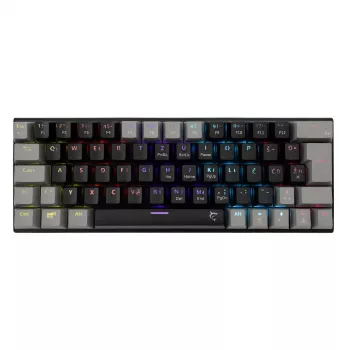 Teclado mecánico gaming White Shark Wakizashi GK-002121V2 — marco negro/gris, switches US Blue