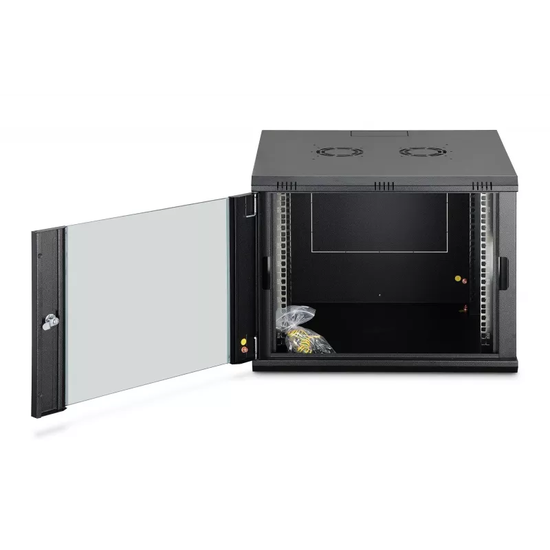 Armario de red de pared DIGITUS Dynamic-N 9HE 19 pulgadas 600x600 mm, IP20, cerradura con llave, sin montar
