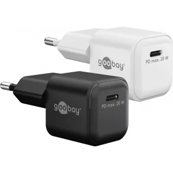 Goobay USB-C™ PD GaN cargador rápido Nano (20 W) negro (79150)