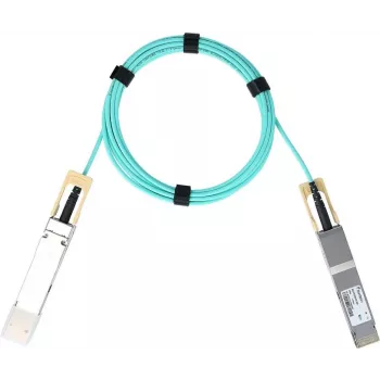 Cable AOC BlueOptics PAN-QSFPDD-400GBASE-AOC-3M-BO QSFP-DD 400G 3m turquesa