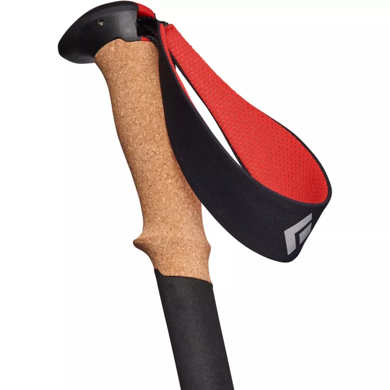 Bastones de trekking Pursuit FLZ M/L, equipo de fitness negro/rojo, 1 par, 125-140 cm
