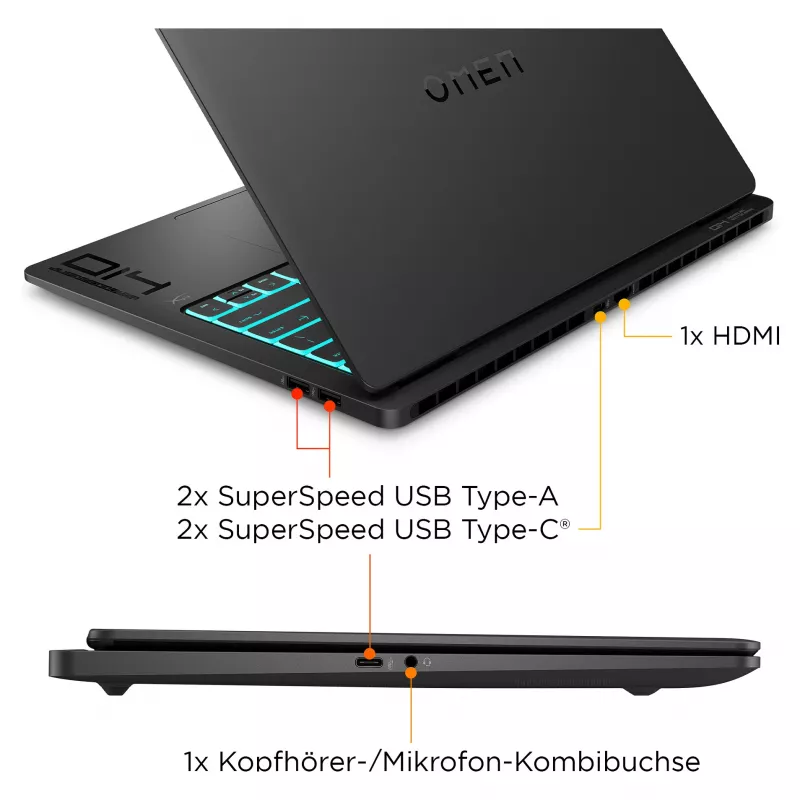 HP OMEN Transcend 14-fb1097ng Portátil gaming 35,6 cm (14) – Distribución de teclado posiblemente alemán