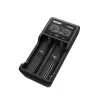 Cargador de pilas XTAR VC2SL — USB 5V 1A, LCD, carga 2 celdas, compatible Li-Ion/NiMH/NiCd, tamaños A/AA/AAA/AAAA/C/D/SC, negro
