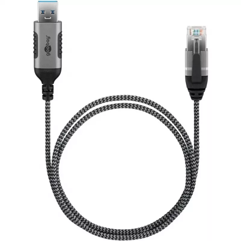 Cable Ethernet Goobay USB-A 3.0 a RJ45 fino 1 m – conecta router, módem o (74393)