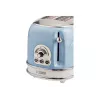 Tostadora Ariete 155 Design 2 rebanadas con cestas para sándwich, 6 niveles de tostado, 810 W, carcasa de acero inoxidable, bandeja recogemigas extraíble, azul pastel