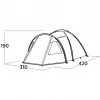 Tienda de campaña tipo cúpula Easy Camp Kinn 5 Verde 5 personas varillas rígidas impermeable