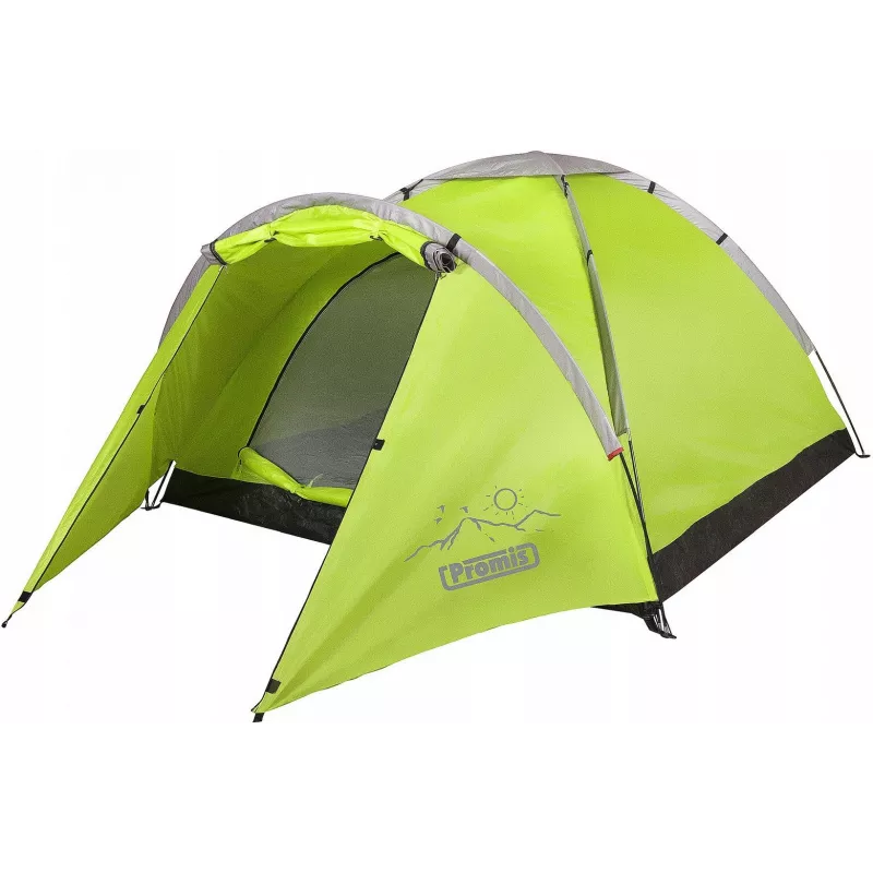 Tienda de campaña PROMIS NT80 — tienda de camping para 3 personas con avance y mosquitera, superficie base 2x2 m