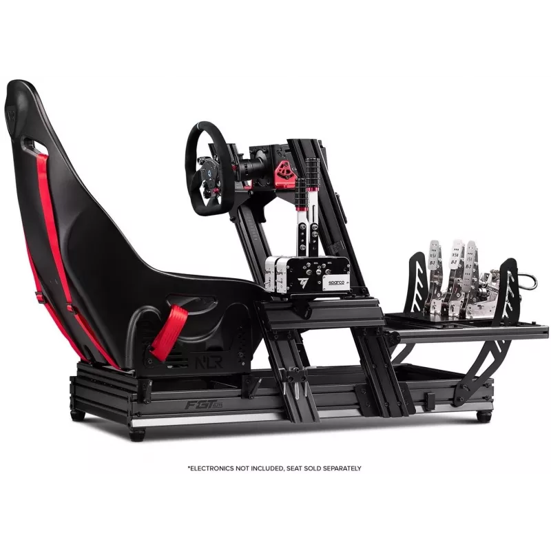 Next Level Racing – Cockpit de simulador F-GT Elite Formula & GT de perfil de aluminio – versión de montaje lateral y frontal (396039)