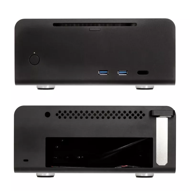 Caja HTPC sin ventilador Streacom ST-FC8B Alpha Optical + fuente de alimentación de 120 vatios