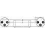 Cable de audio Omnitronic 3022075A 0,2 m XLR 3 polos negro