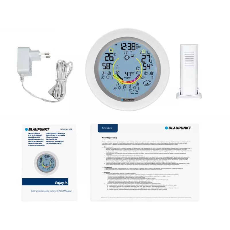 Estación meteorológica Blaupunkt WS60WH App, Blanca
