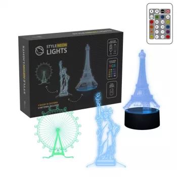 Lámpara LED decorativa Manta SNL125RGB RGB 3D edificio