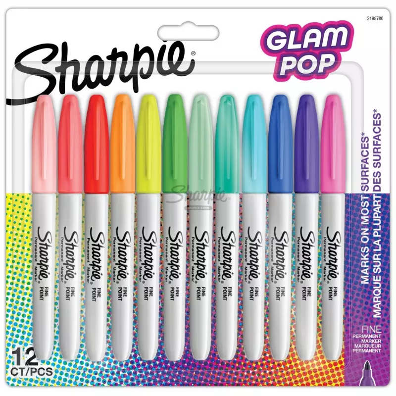 Rotulador Sharpie 2198780 punta fina 12 uds. multicolor (azul, verde, naranja, rosa, lila, rojo, amarillo)
