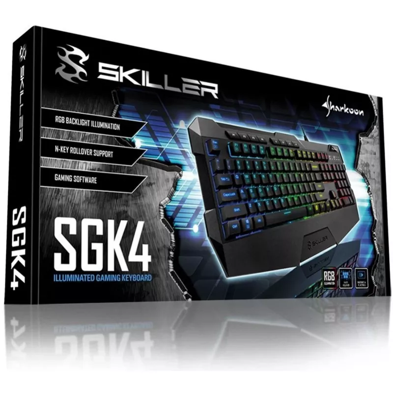 Teclado Sharkoon SKILLER SGK4 Gaming USB QWERTZ alemán negro