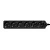 Regleta de enchufes LogiLink LPS238B 1,5 m 6 tomas AC interiores negra