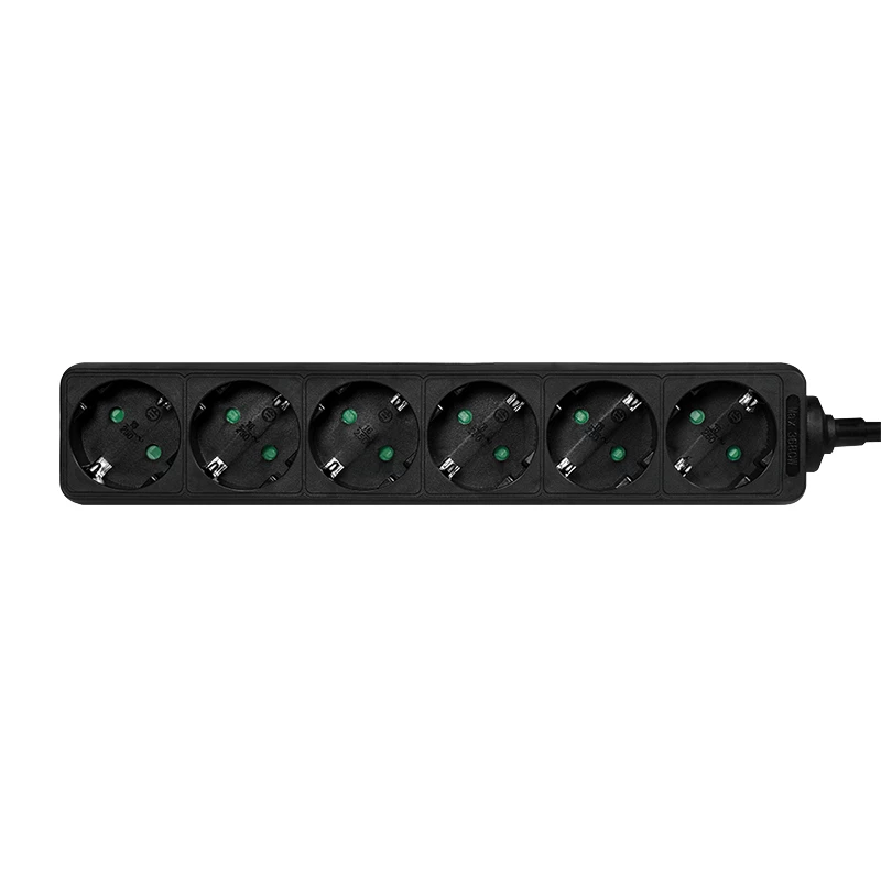 Regleta de enchufes LogiLink LPS238B 1,5 m 6 tomas AC interiores negra