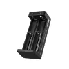 Cargador de baterías Li-Ion de doble ranura XTAR para celdas 18650, entrada USB-C, 2 ranuras, negro, indicadores LED
