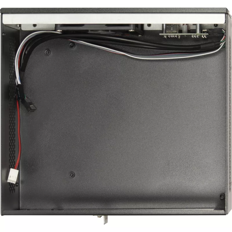 Caja de PC INTER-TECH S21 negra/plateada ATX compatible con 6 ventiladores