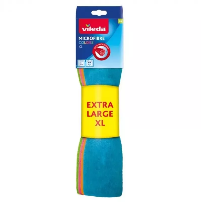 Paño de limpieza Vileda paño de microfibra Colors Extra Large 4 uds.