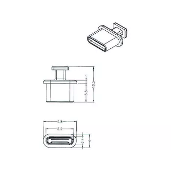 Tapa protectora para conector hembra DeLOCK 64013 USB Type-C negro