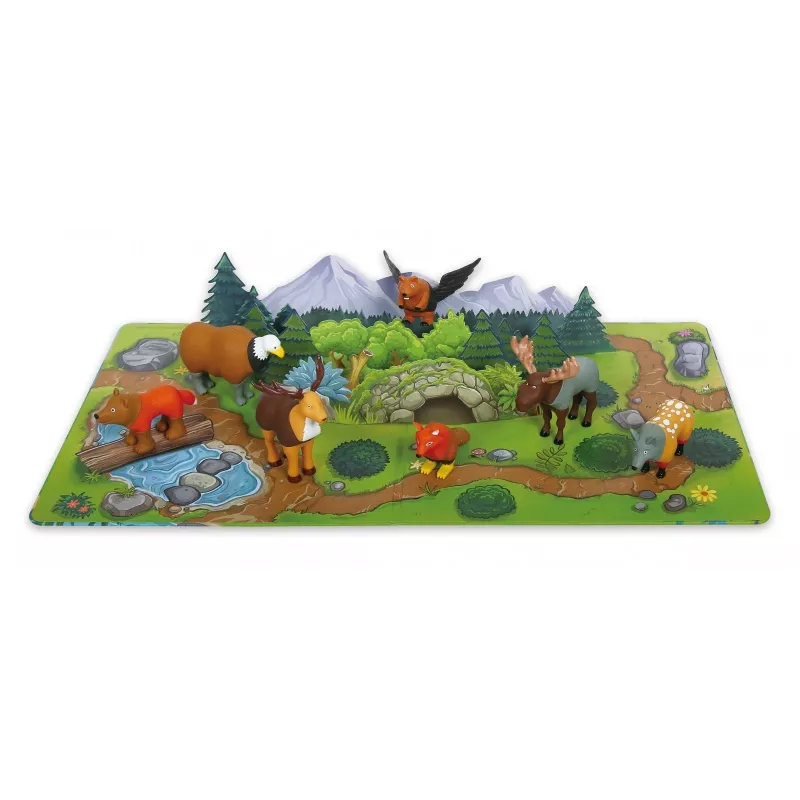 Set magnético de mini animales MALIK 62343 — set de juguete magnético de animales del bosque para niños pequeños