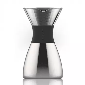 Cafetera de cold brew Asobu PourOver negra, plateada
