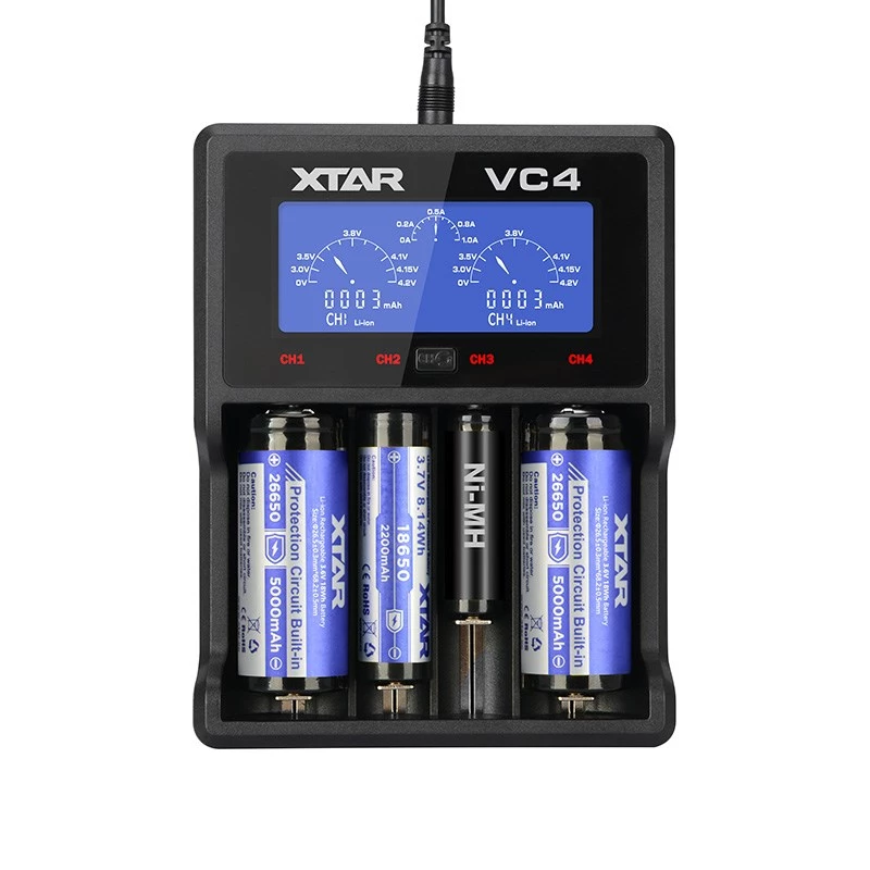 Cargador USB de pilas domésticas XTAR VC4