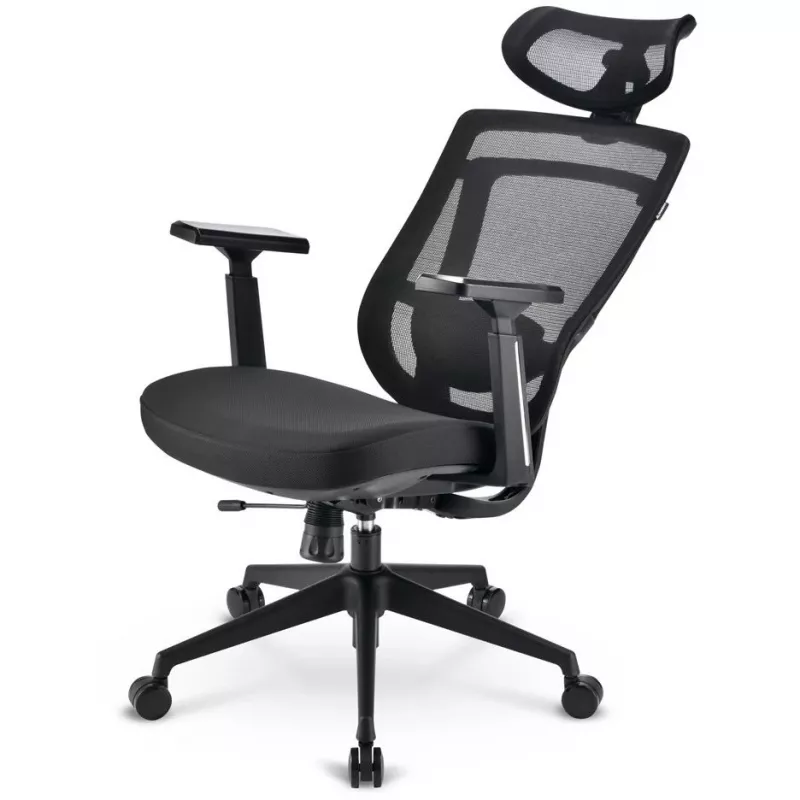 Silla de oficina Sharkoon OfficePal C20 asiento acolchado respaldo de malla negro